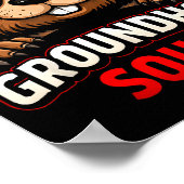 Fijne Groundhog Day 2026 viering Grappige Groundh Poster (Hoek)