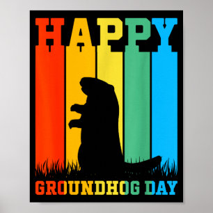 Fijne Groundhog Day Bosmarmot Dierenvriend Februa Poster
