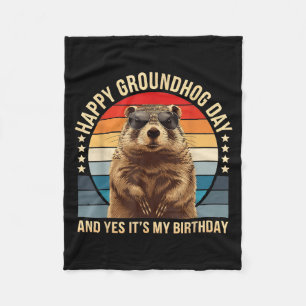 Fijne Groundhog Day En Ja Het Is Mijn Verjaardag G Fleece Deken