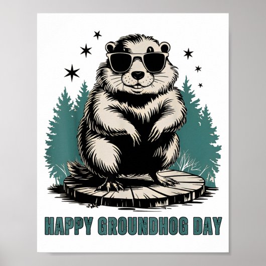 Fijne Groundhog Day En Ja Het Is Mijn Verjaardag G Poster (Voorkant)