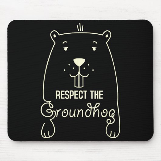 Fijne Groundhog Day Grappig Respecteer De Groundho Muismat (Voorkant)