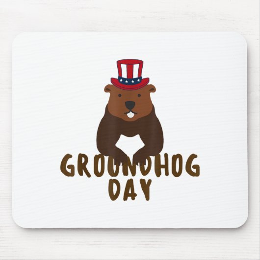 Fijne Groundhog Day Grappige Groundhog Day Muismat (Voorkant)