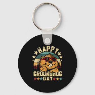Fijne Groundhog Day Grappige Groundhog Eenzamen Sc Sleutelhanger