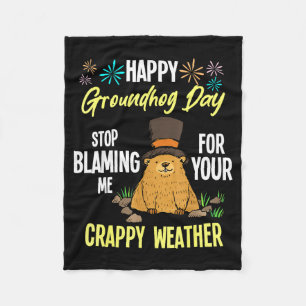 Fijne Groundhog Day Grappige Groundhog-liefhebber  Fleece Deken