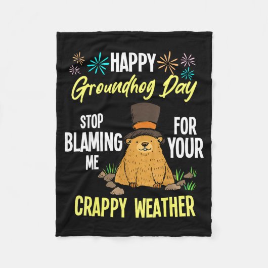 Fijne Groundhog Day Grappige Groundhog-liefhebber  Fleece Deken (Voorkant)