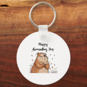 Fijne Groundhog Day Grappige Groundhog Vakantie Ma Sleutelhanger (Voorkant)