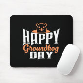 Fijne Groundhog Day Grappige Schattige Groundhog D Muismat (Met muis)