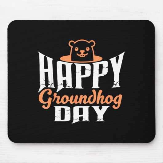 Fijne Groundhog Day Grappige Schattige Groundhog D Muismat (Voorkant)