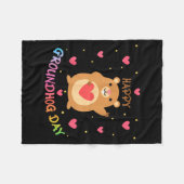 Fijne Groundhog Day Groundhog Day Schattige Bosmar Fleece Deken (Voorkant (Horizontaal))
