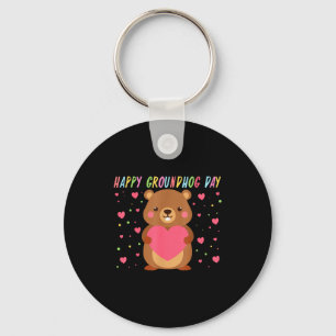 Fijne Groundhog Day Groundhog Day Schattige Bosmar Sleutelhanger
