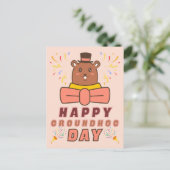 Fijne Groundhog Day - Groundhog Day-viering Briefkaart (Staand voorkant)