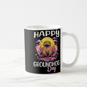 Fijne Groundhog Day Mooie Vintage Kunst Grafisch V Koffiemok