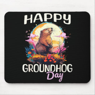 Fijne Groundhog Day Mooie Vintage Kunst Grafisch V Muismat
