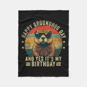 Fijne Groundhog Day Verjaardag Cool Groundhog Fleece Deken