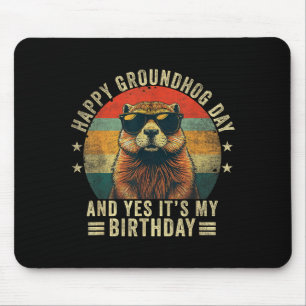 Fijne Groundhog Day Verjaardag Cool Groundhog  Muismat