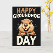 Fijne Groundhogdag  Kaart (Gele Bloem)