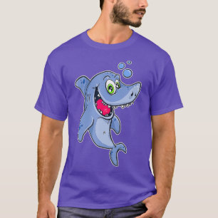 Fijne haai onder water t-shirt