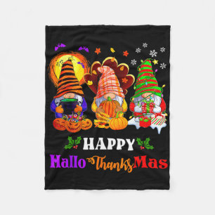 Fijne Hallothanksmas Drie Kabouters Halloween Pret Fleece Deken