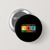 Fijne Hallothanksmas Kerstmis en Thanksgiving Ronde Button 5,7 Cm (Voorkant /achterkant)