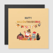 Fijne hallowdankzeggers! Seizoensgebonden Magnetis (Voorkant / Achterkant)