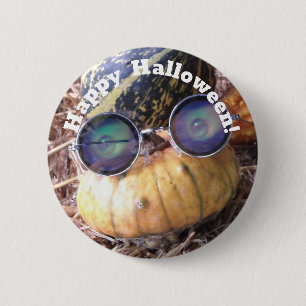 "Fijne Halloween!" Badge Ronde Button 5,7 Cm