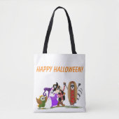 Fijne Halloween bij Forest Animals Tote Bag (Voorkant)