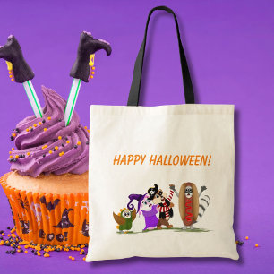 Fijne Halloween bij Forest Animals Tote Bag