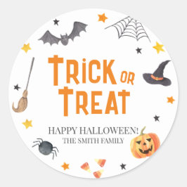 Fijne Halloween, BOO, Trick or treat Ronde Sticker