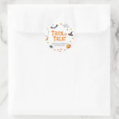 Fijne Halloween, BOO, Trick or treat Ronde Sticker (Tas)