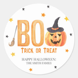 Fijne Halloween, BOO, Trick or treat Ronde Sticker