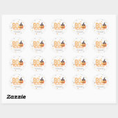 Fijne Halloween, BOO, Trick or treat Ronde Sticker (Vel)