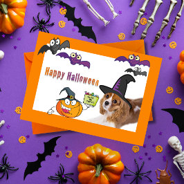 Fijne Halloween Cavalier King Charles Heksenkaart Kaart