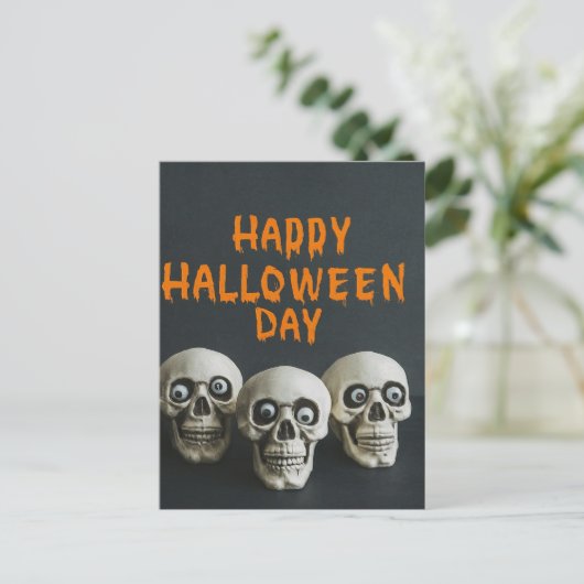 "Fijne Halloween dag" Briefkaart (Staand voorkant)