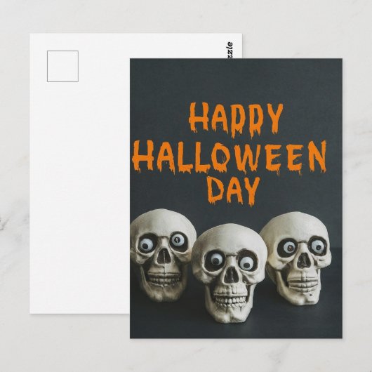 "Fijne Halloween dag" Briefkaart (Voorkant / Achterkant)