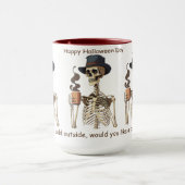Fijne Halloween dag met warme koffie. Mok (Midden)