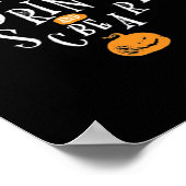 Fijne Halloween Eet Drink En Wees Eng Trendy Poster (Hoek)