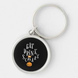 Fijne Halloween Eet Drink En Wees Eng Trendy Sleutelhanger
