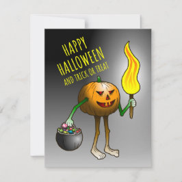 Fijne Halloween en Trick or Treat kaart Notitiekaartje