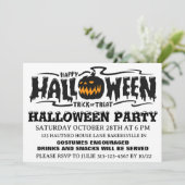 Fijne Halloween-feest uitnodiging (Staand voorkant)