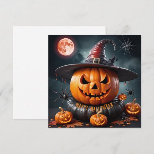 Fijne Halloween Feestdagenkaart (Voorkant / Achterkant)