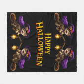 Fijne Halloween fleece deken (Voorkant (Horizontaal))