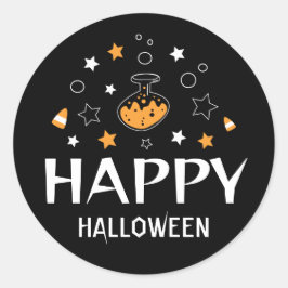 Fijne Halloween fles Ronde Sticker