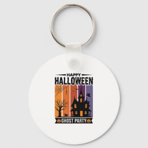 Fijne Halloween Geest Feest Spokenhuis Shirt De Sleutelhanger
