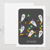 Fijne Halloween Geest Spikkels Kaart (Voorkant / Achterkant)
