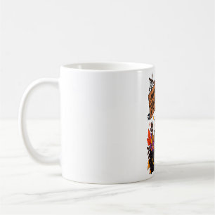 Fijne Halloween Geest & Zwarte Kat Pompoen Koffiemok