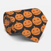 Fijne Halloween Glitter Pompoen Stropdas (Opgerold)