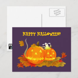 Fijne Halloween! Grappige Jack O'Lantern Briefkaart