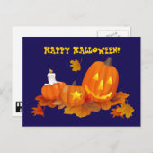 Fijne Halloween! Grappige Jack O'Lanterns Briefkaart (Voorkant / Achterkant)
