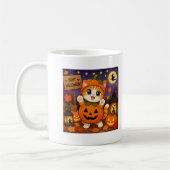 Fijne Halloween grappige kat koffiemok (Links)