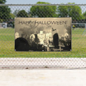 FIJNE HALLOWEEN! Graveyard-banner Spandoek (Insitu)